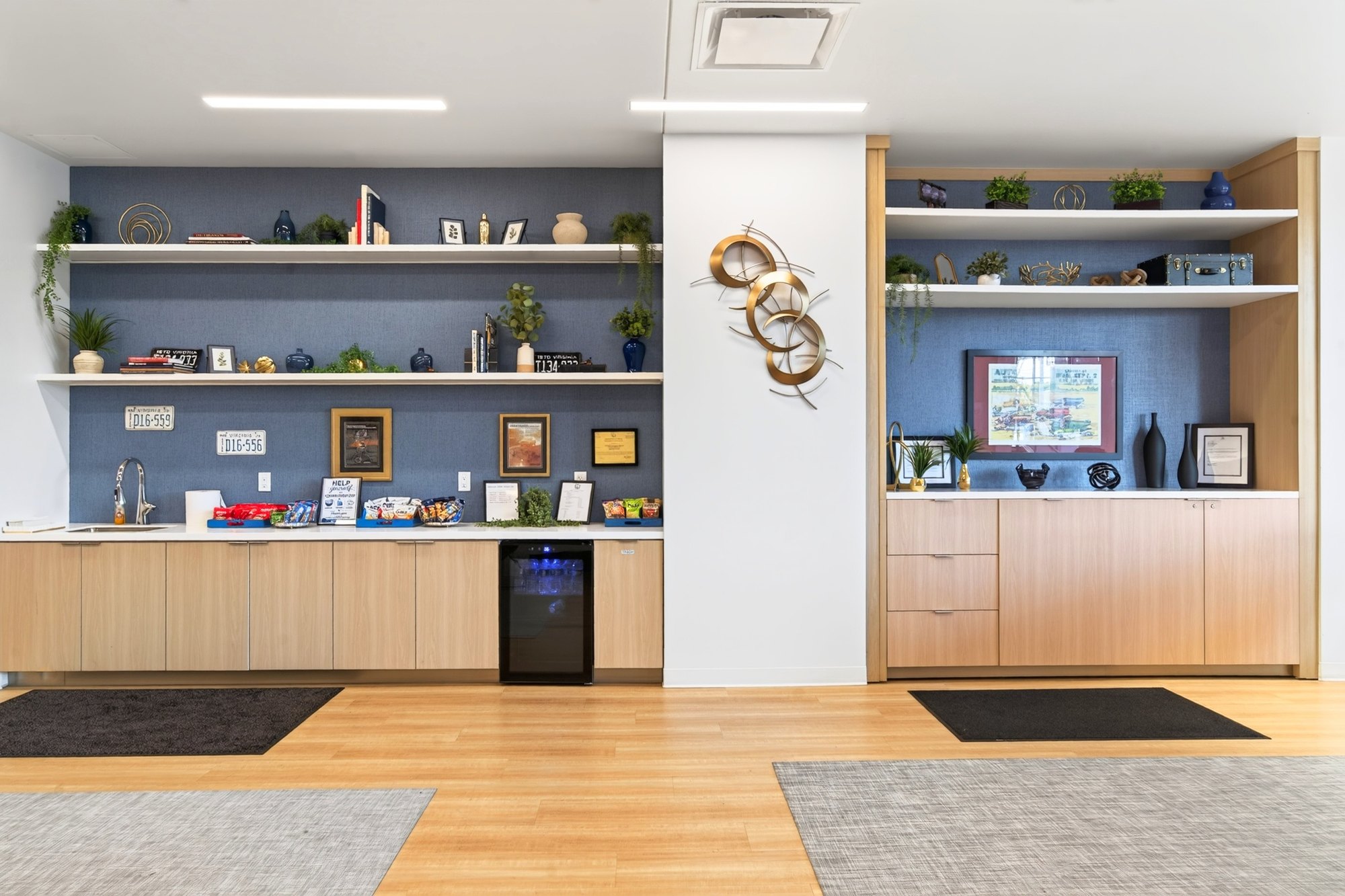 Built-in shelving and service counter, Honda dealership showroom, Short Pump, Virginia